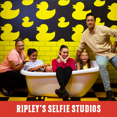 Ripley's Selfie Studios family photo op station