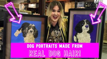 Puppy Portraits Made of Real Dog Hair!