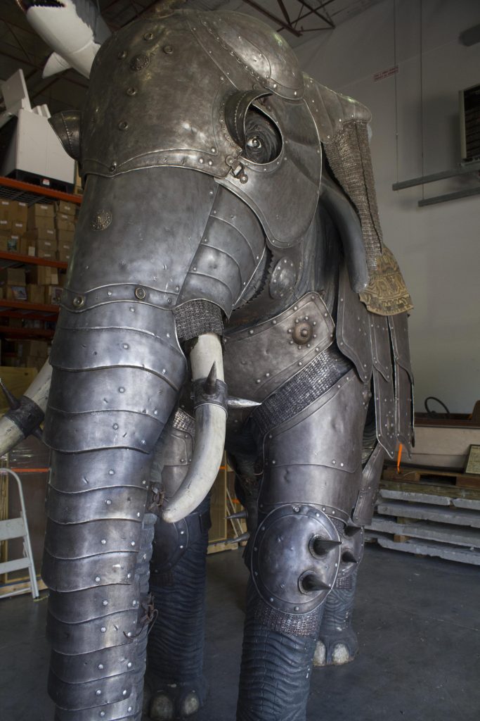 Ripley’s found this 18th-century Indo-Persian suit of elephant armor in Stratford-upon-Avon, England. This suit would fit an elephant standing over 12 feet high, and with the howdah—the carriage that sits on the elephant’s back—the exhibit is 16 feet tall overall! 