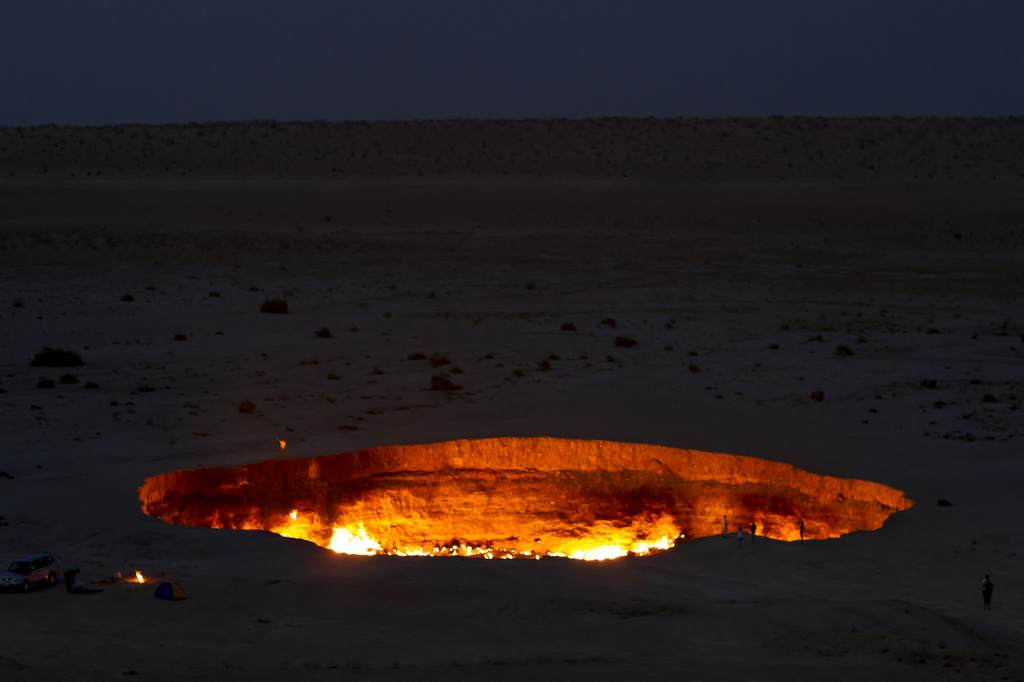 Karakum desert fire pit
