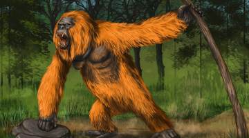 Gigantopithecus in nature
