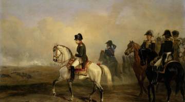 Emperor Napoleon I and his Staff on Horseback.