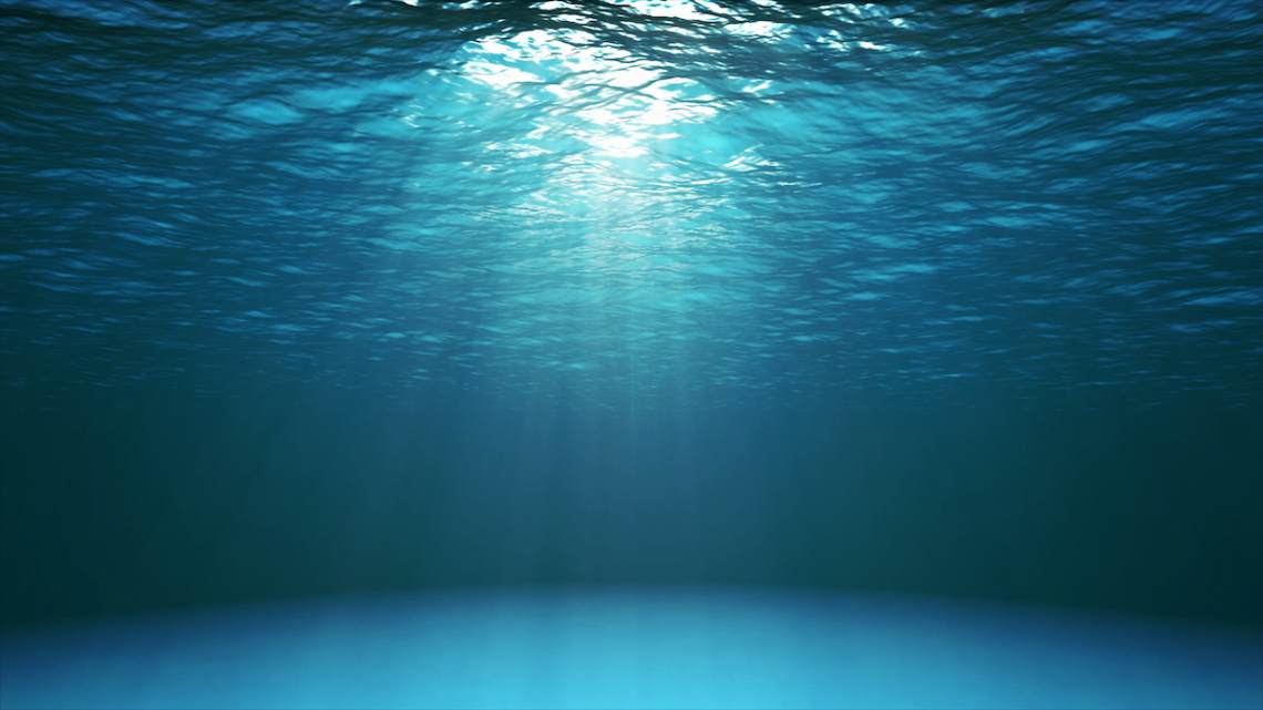 ocean surface seen from underwater.